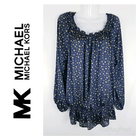 Michael Kors Tops - 2 FOR $13 Michael Kors Navy Peasant Blouse